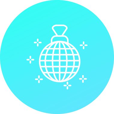 Benzersiz küresel küresel küresel vektör simgesi