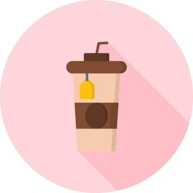 Kahve. Web simgesi basit illüstrasyon