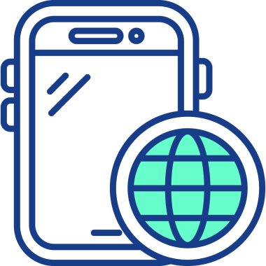 Akıllı telefon. Web simgesi basit illüstrasyon