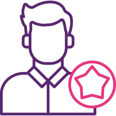 Adamım. Web simgesi basit illüstrasyon