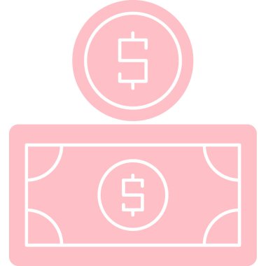 Dolar. Web simgesi basit illüstrasyon