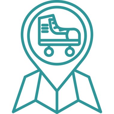 harita simgesinin vektör illüstrasyonu