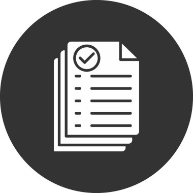 Kontrol listesi. Web simgesi basit illüstrasyon