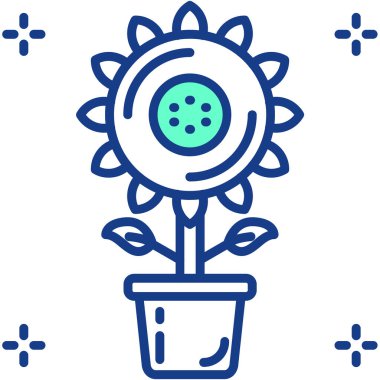 Kaktüs. Web simgesi basit illüstrasyon