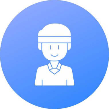 Avatar Adam simgesi pürüzsüz bir stilde