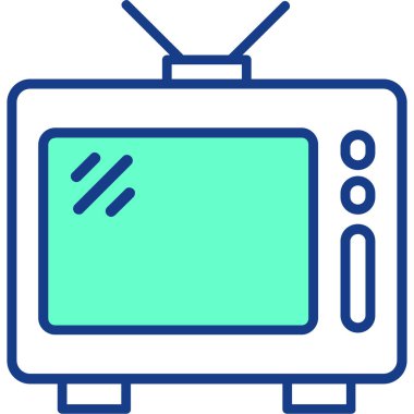 Televizyon. Web simgesi basit illüstrasyon