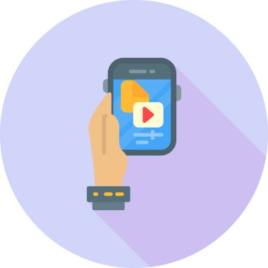 el ele tutuşan akıllı saat vektör çizimi