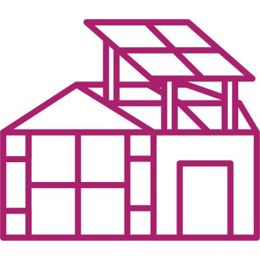 Ev ikonu. vektör illüstrasyonu