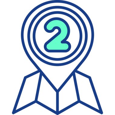 Madalya. Web simgesi basit illüstrasyon