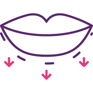 Çemberin içinde ağzı açık bir renk çizgisi