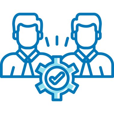 iş yönetimi simgesi modada izole edilmiş arkaplan