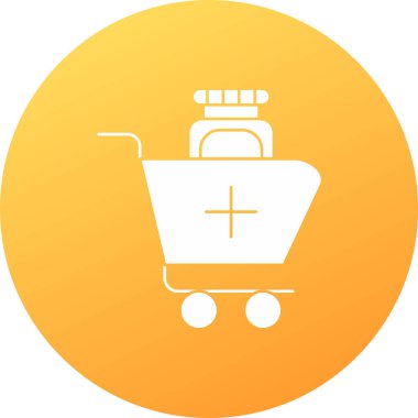 Alışveriş arabası ikon vektör illüstrasyonu