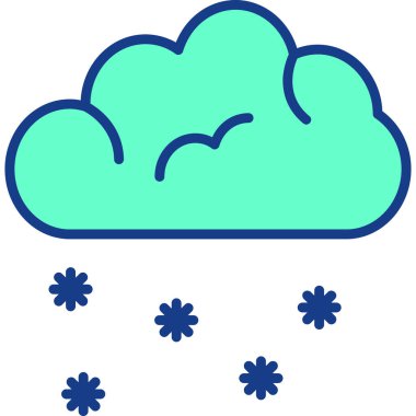 snow icon, vector illustration simple design