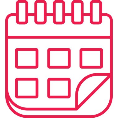 takvim tarihi simgesi ana hat biçiminde