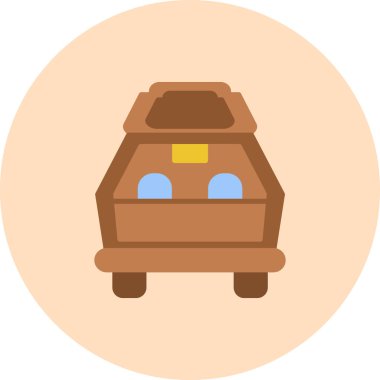 Ambulans. Web simgesi basit illüstrasyon