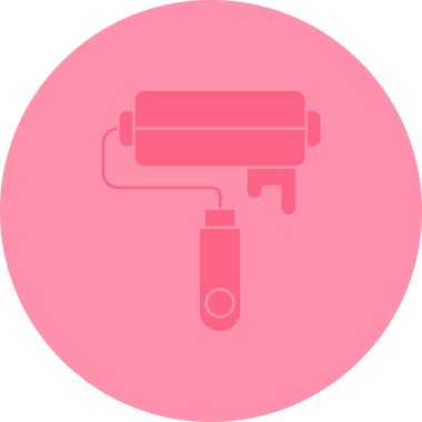 Fırça Web simgesini boya basit illüstrasyon