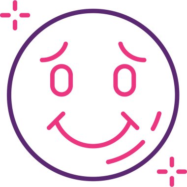 Gülümse. Web simgesi vektör illüstrasyonu