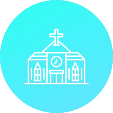 vektör kilise ikonu illüstrasyonu