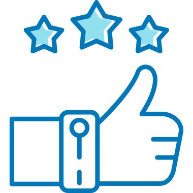 Başparmak yukarı simgesi. Web için başparmak yukarı vektör simgelerinin özet çizimi