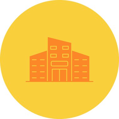 Fabrika ikonu. vektör illüstrasyonu