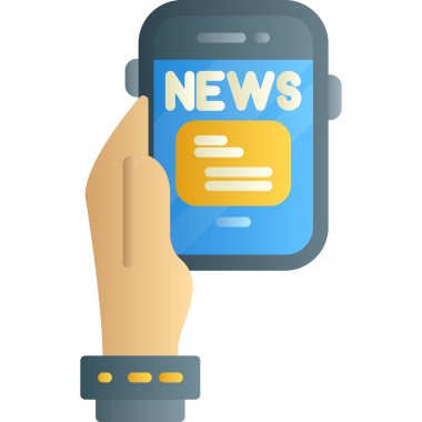 Haberler. Web simgesi basit tasarım