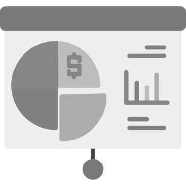 iş grafiği düz vektör simgesi