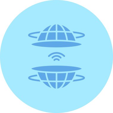 Kablosuz. Web simgesi basit illüstrasyon