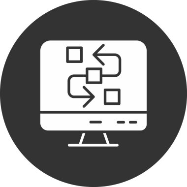 vektör lcd simgesi illüstrasyonu