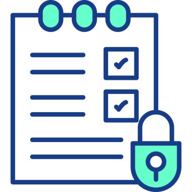 Kontrol listesi. Web simgesi basit illüstrasyon