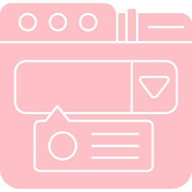 Kamera. Web simgesi basit illüstrasyon