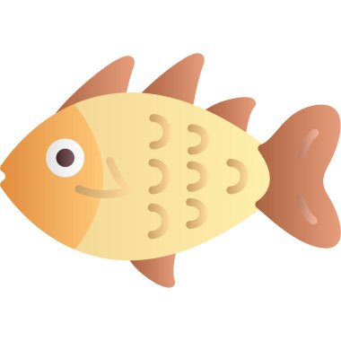 balık çizgi film ikonu vektör çizimi tasarımı