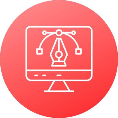 vektör lcd simgesi illüstrasyonu