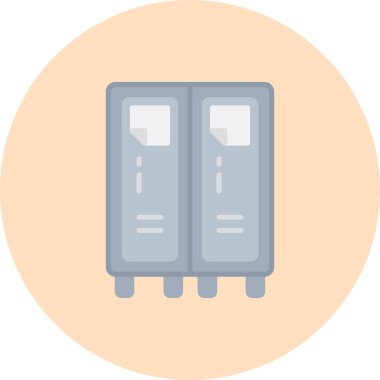 Lockers web simgesi, vektör illüstrasyonu