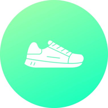 Spor ayakkabı simgesinin vektör illüstrasyonu