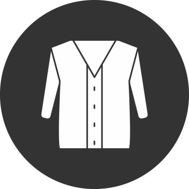 Yuvarlak simgeli bir gömleğin vektör çizimi