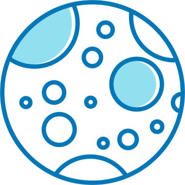 Bir topun mavi çizgi film ikonunun vektör çizimi