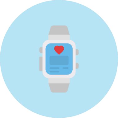 kalp saati simgesi, düz stil