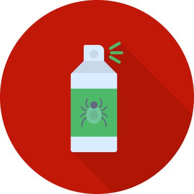 Dezenfeksiyon düz simgesi, vektör, illüstrasyon, renkli ve düz stil