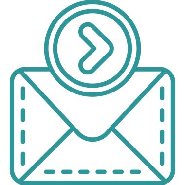 e-posta simgesi ana hat biçiminde