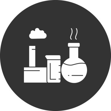 Modern laboratuvar simgesinin vektör illüstrasyonu