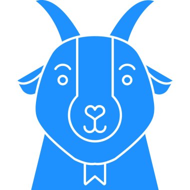 Keçi ağı simgesi, basit vektör illüstrasyonu