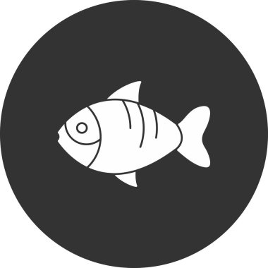 balık simgesi vektör illüstrasyonu