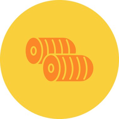 Makaranın ikonu. Düz renk tasarımı. vektör illüstrasyonu.