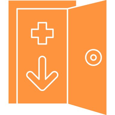 kapı simgesi vektör illüstrasyonu