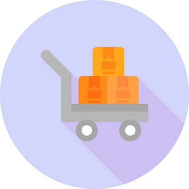 El arabası. Web simgesi basit illüstrasyon