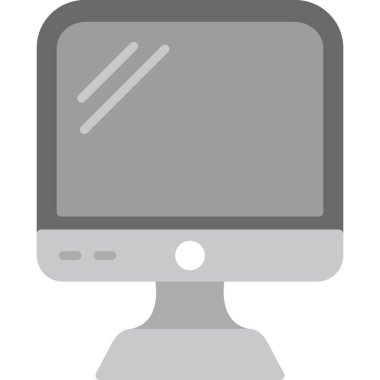 Ekran simgesine sahip bilgisayar masaüstü, basit biçim