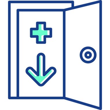 Mavi bir haçın vektör illüstrasyonu