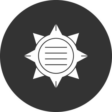 Güneş ikonu modada izole edilmiş arkaplan