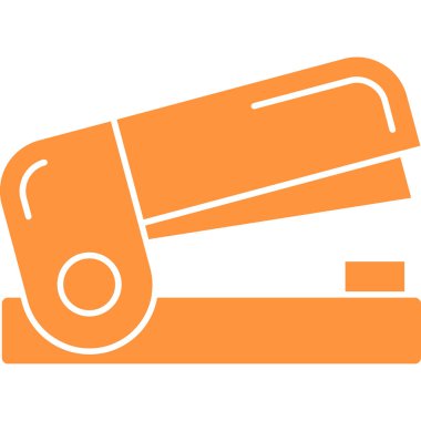 İzole edilmiş tek bir turuncu simgenin vektör çizimi