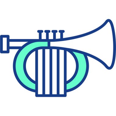 Trompet. Web simgesi basit tasarım